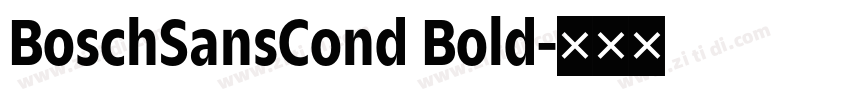 BoschSansCond Bold字体转换